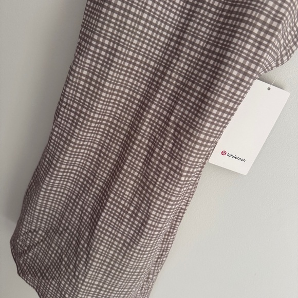 🆕🤎 Lululemon Align High Neck Dress - Glow Grid Light Ivory Multi - Picture 6 of 10